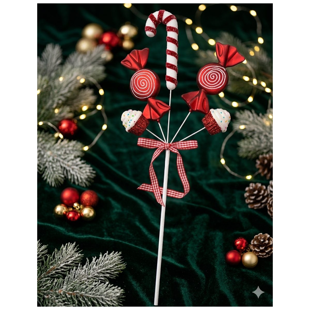 Adorno de caramelos navideños