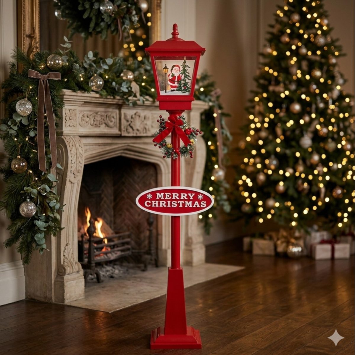 Lámpara poste Navideño