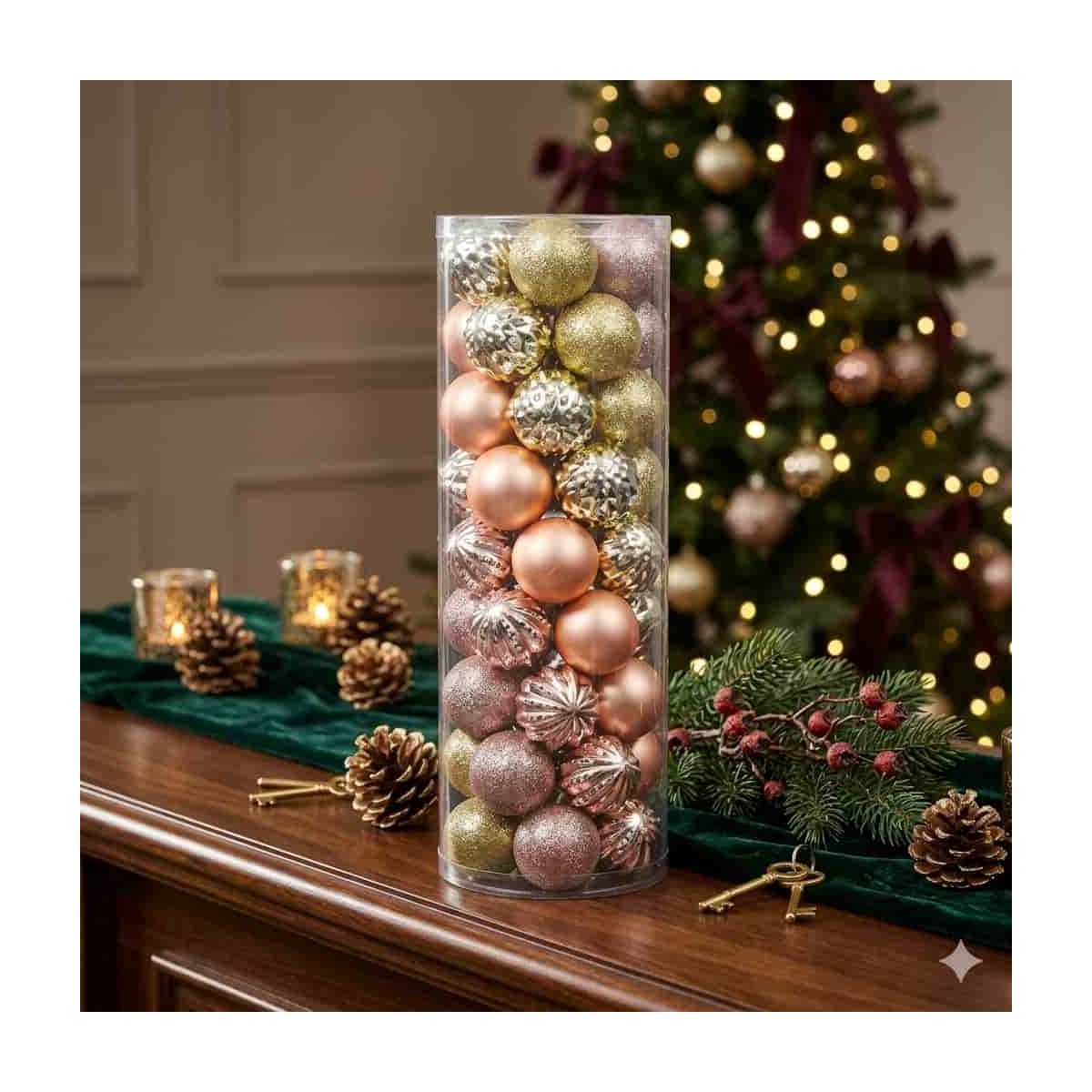 Esfera champan Navideñas
