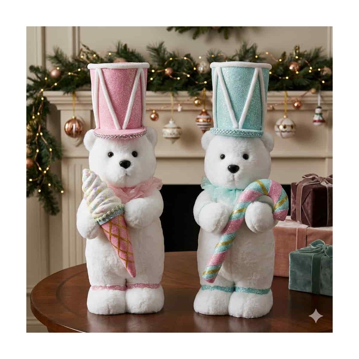 Osos Navideños Sombreros Altos