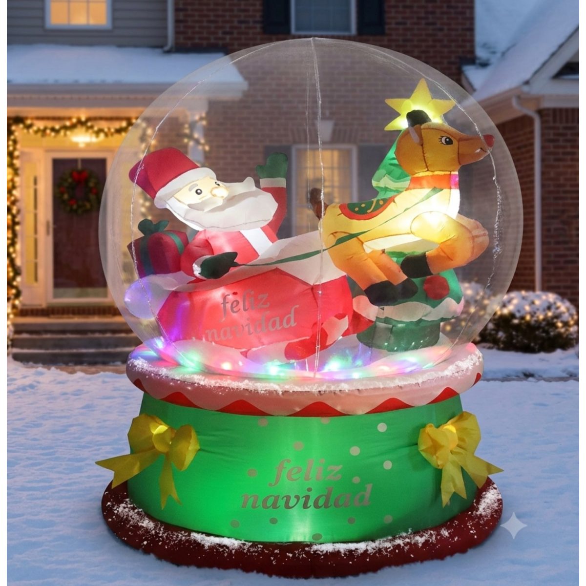 INFLABLE DE NAVIDAD ESFERA C/TRINEO 150CM