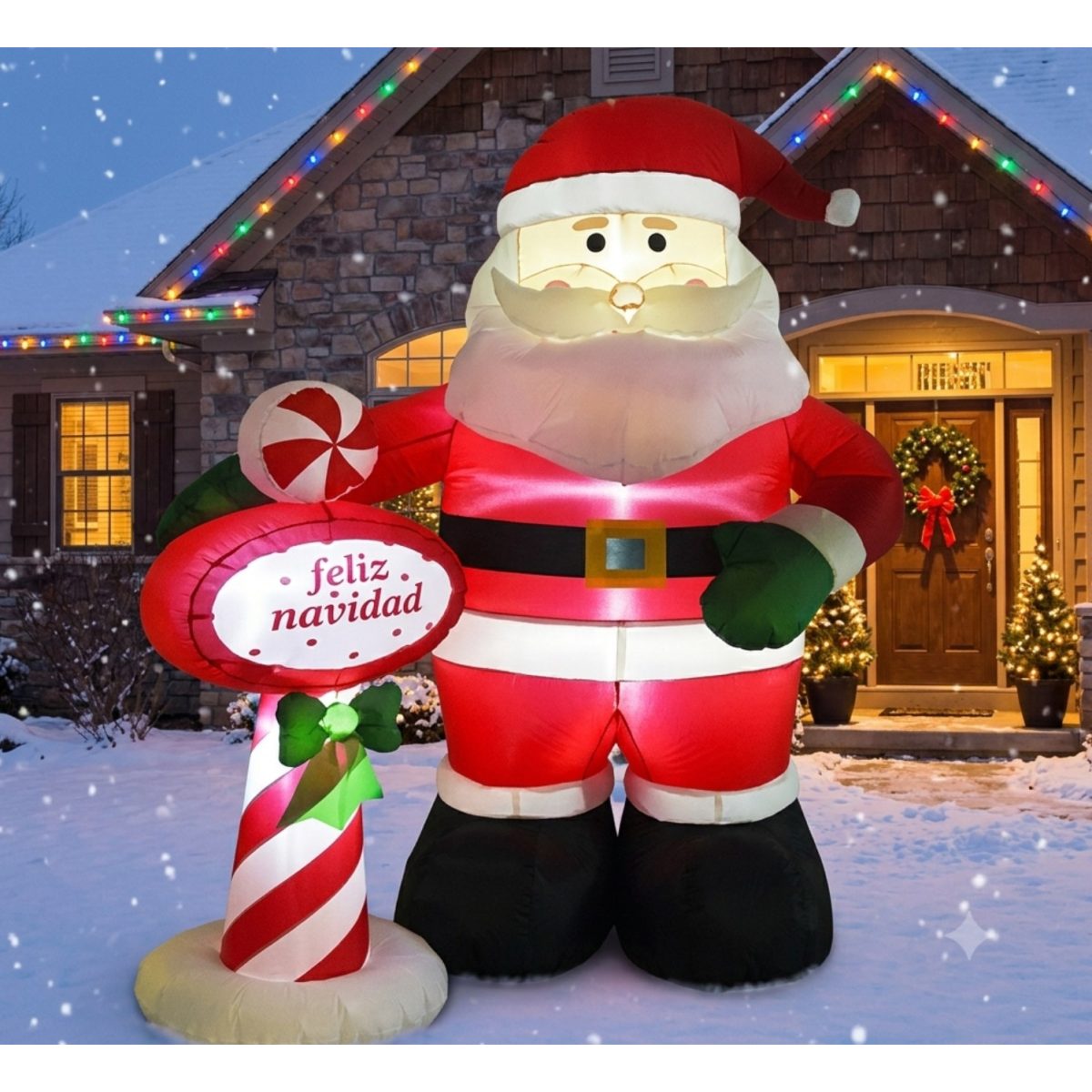 INFLABLE DE NAVIDAD SANTA C/CARAMELO 240CM
