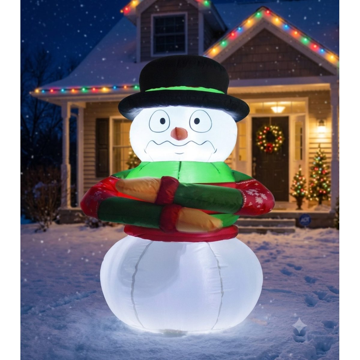 INFLABLE DE MUNECO DE NIEVE TEMBLAR 120CM