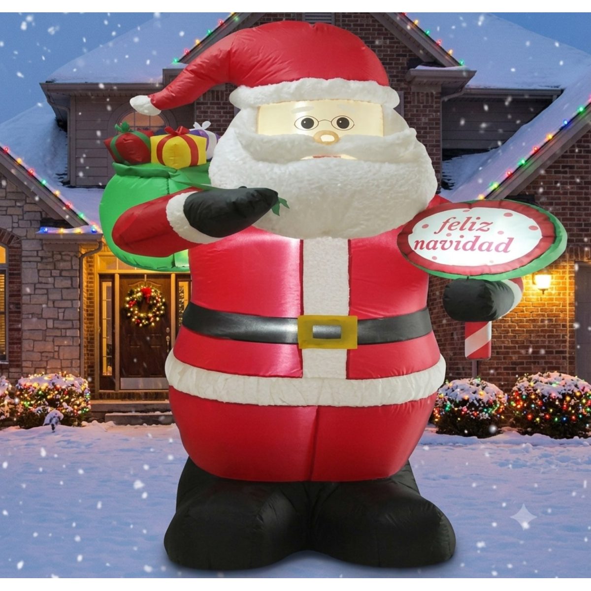 INFLABLE DE NAVIDAD SANTA C/BOLSA DE REGALO 400CM