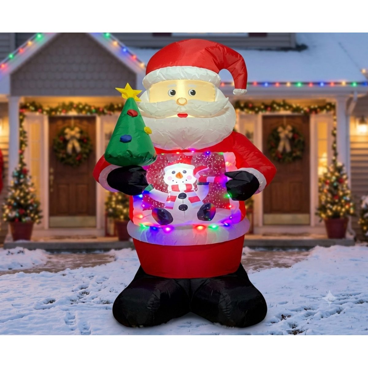 INFLABLE DE NAVIDAD SANTA C/ESFERA DE NIEVE 240CM