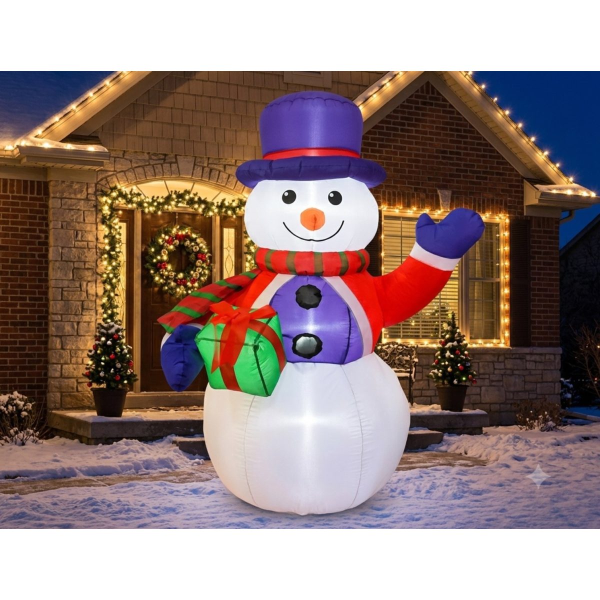 INFLABLE DE NAVIDAD MU?ECO DE NIEVE AFELPADO 120CM