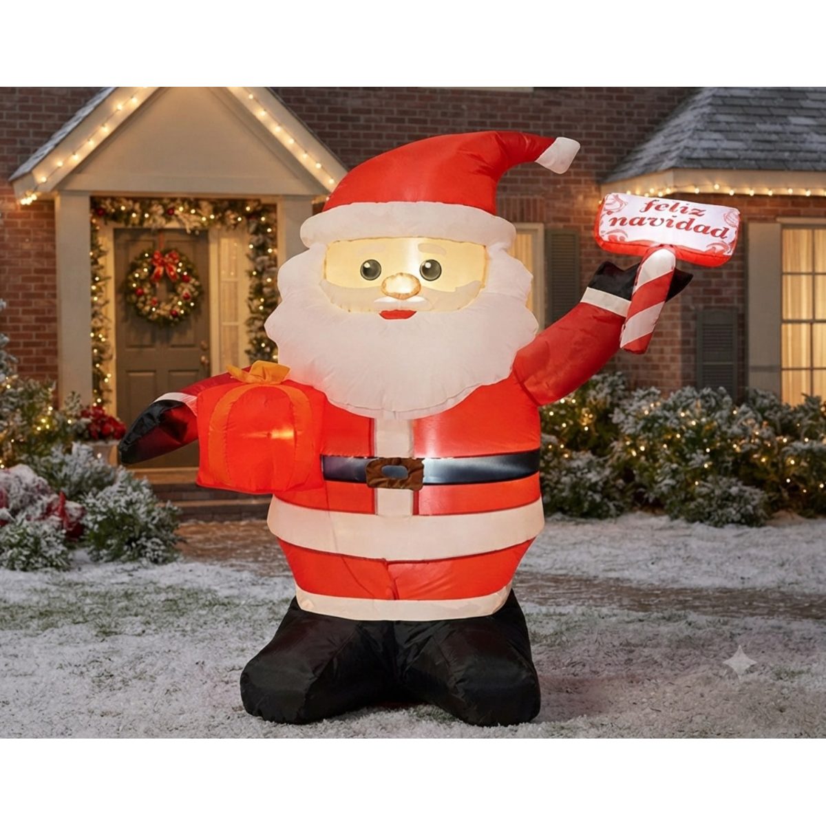 INFLABLE DE NAVIDAD SANTA CLAUS C/FELIZ NAVIDAD 120CM