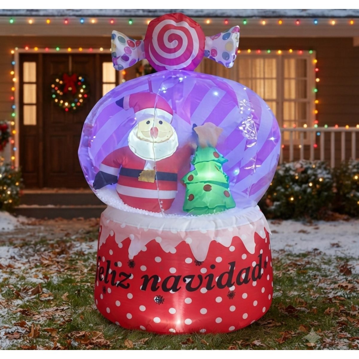 INFLABLE DE ESFERA SANTA Y ARBOL 75CM