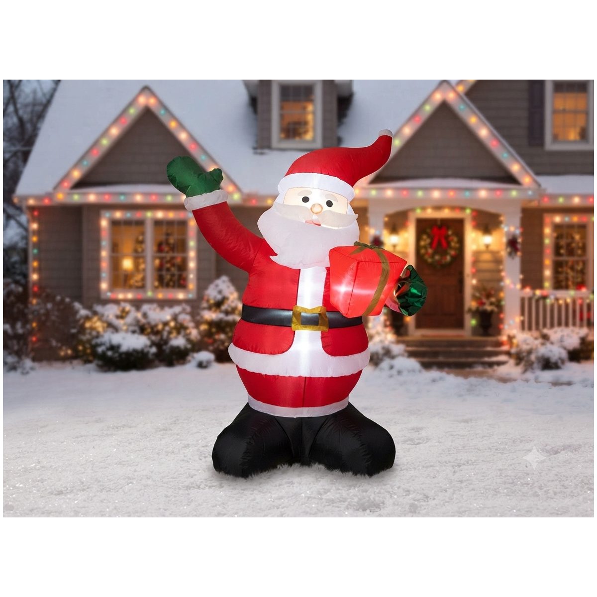 INFLABLE DE NAVIDAD SANTA CLAUS CON CAJA DE REGALO 240CM