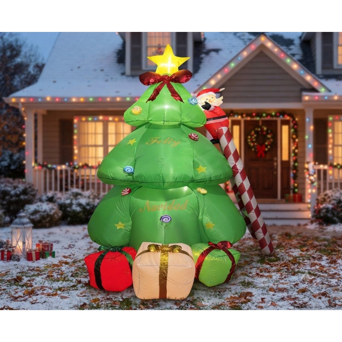 INFLABLE DE NAVIDAD ARBOL CON CAJA DE REGALO 270CM