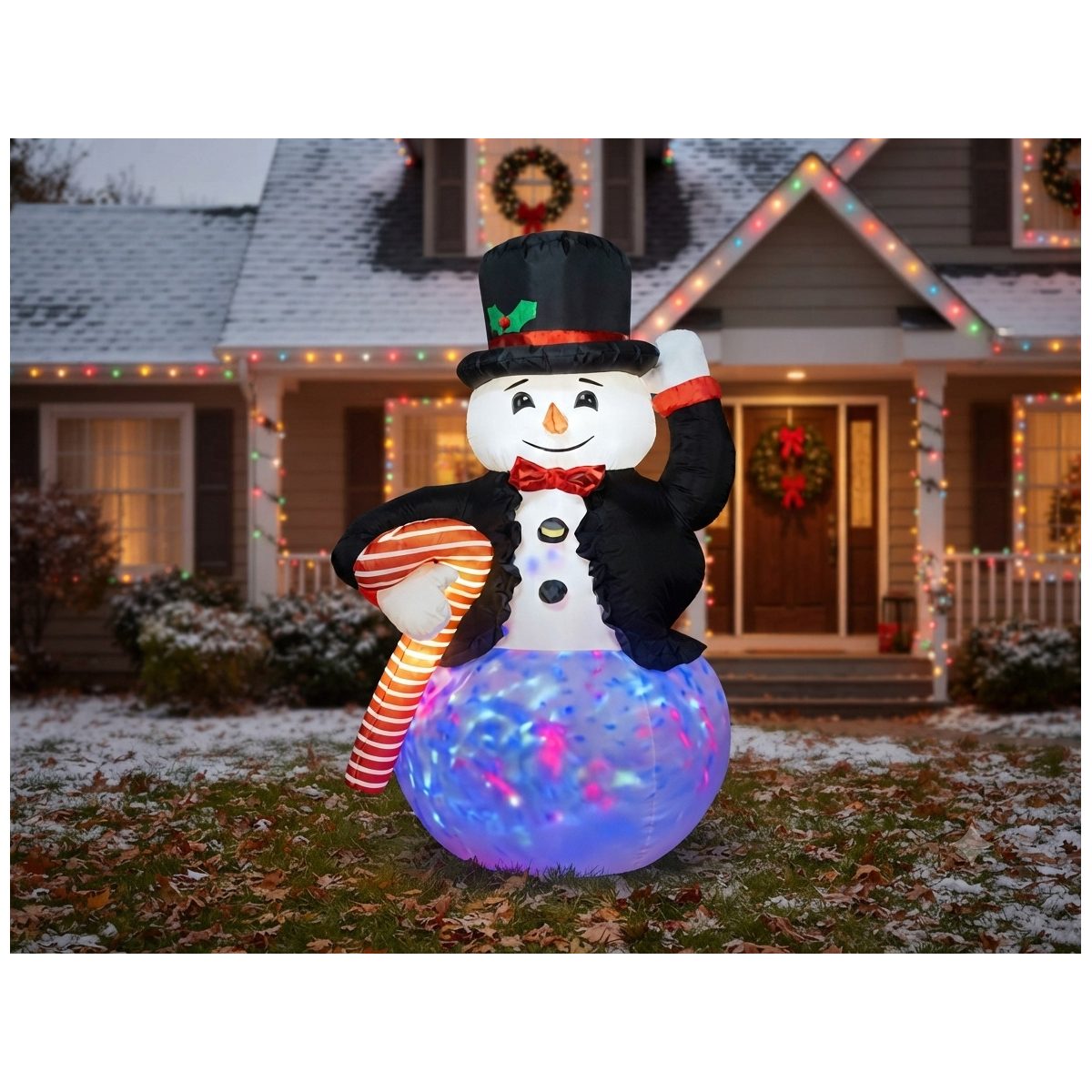 FIGURA DECORATIVA TIPO INFLABLE DE MU?ECO DE NIEVE  240CM