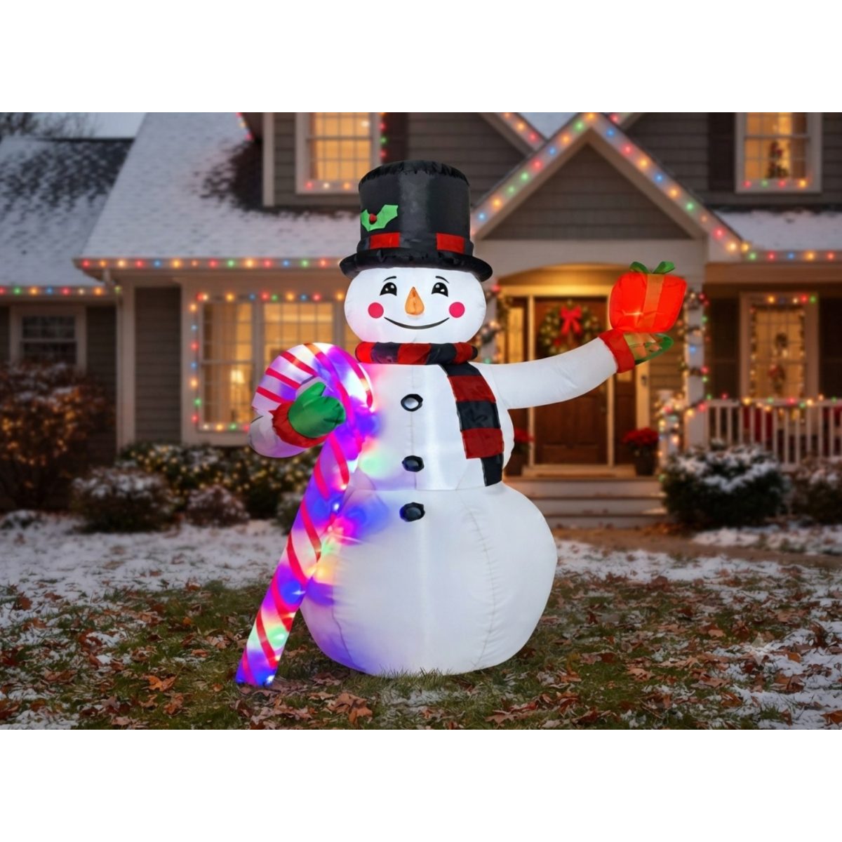 FIGURA DECORATIVA TIPO INFLABLE DE MU?ECO DE NIEVE  240CM