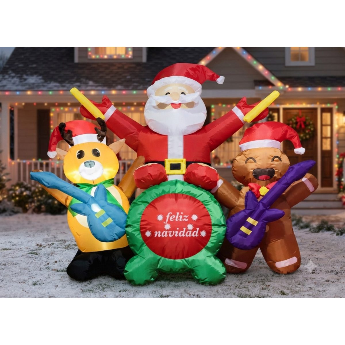 FIGURA DECORATIVA TIPO INFLABLE COMBINACION DE MUSICA 180CM