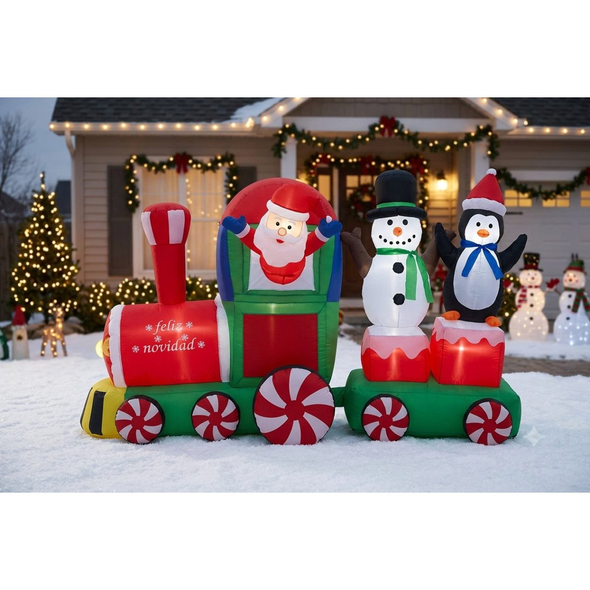 FIGURA DECORATIVA TIPO INFLABLE DE TREN 150CM