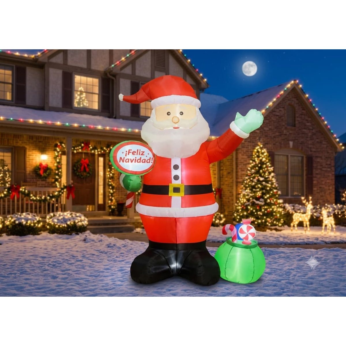 FIGURA DECORATIVA TIPO INFLABLE SANTA CLAUS 240CM