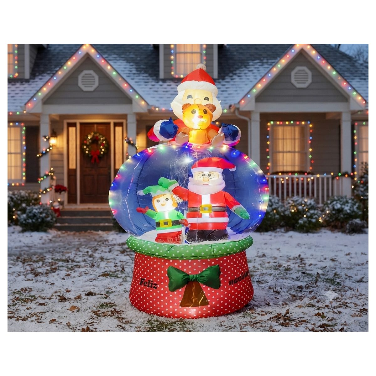 INFLABLE DE ESFERA NEVADO SANTA DUENDE 240CM
