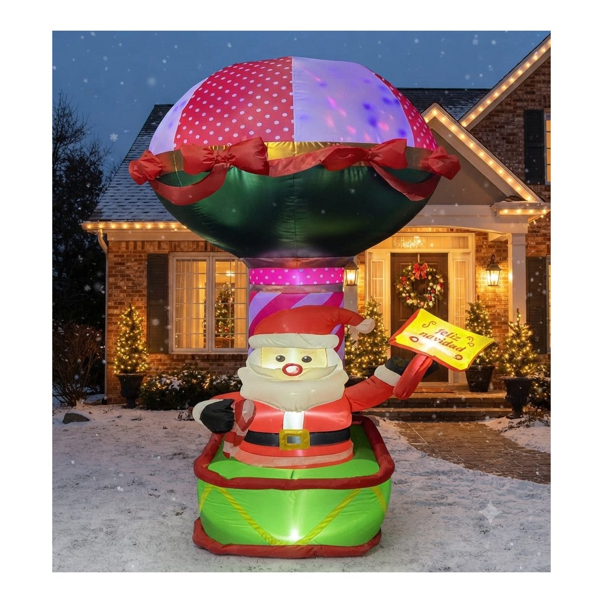 INFLABLE DE SANTA CLAUS GLOBO 240CM