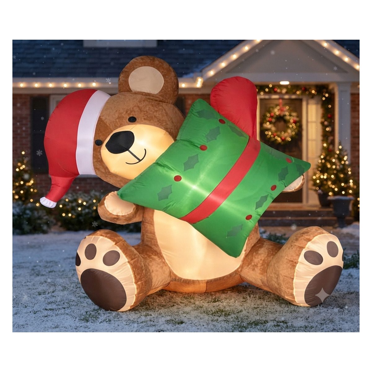 INFLABLE DE OSO REGALO C/MUSICA DE SENSORES 240CM