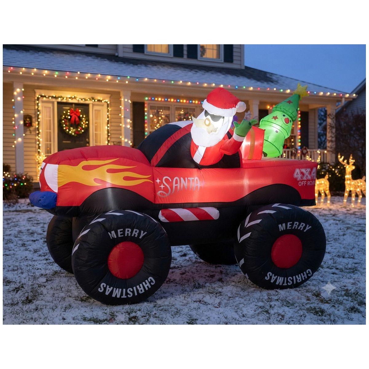 FIGURA DECORATIVA INFLABLE DE CAMIONETA 160CM