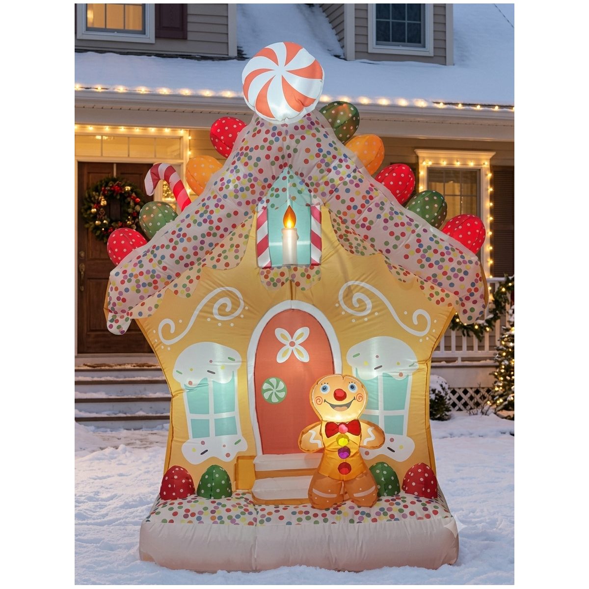 FIGURA DECORATIVA INFLABLE DE CASITA 240CM