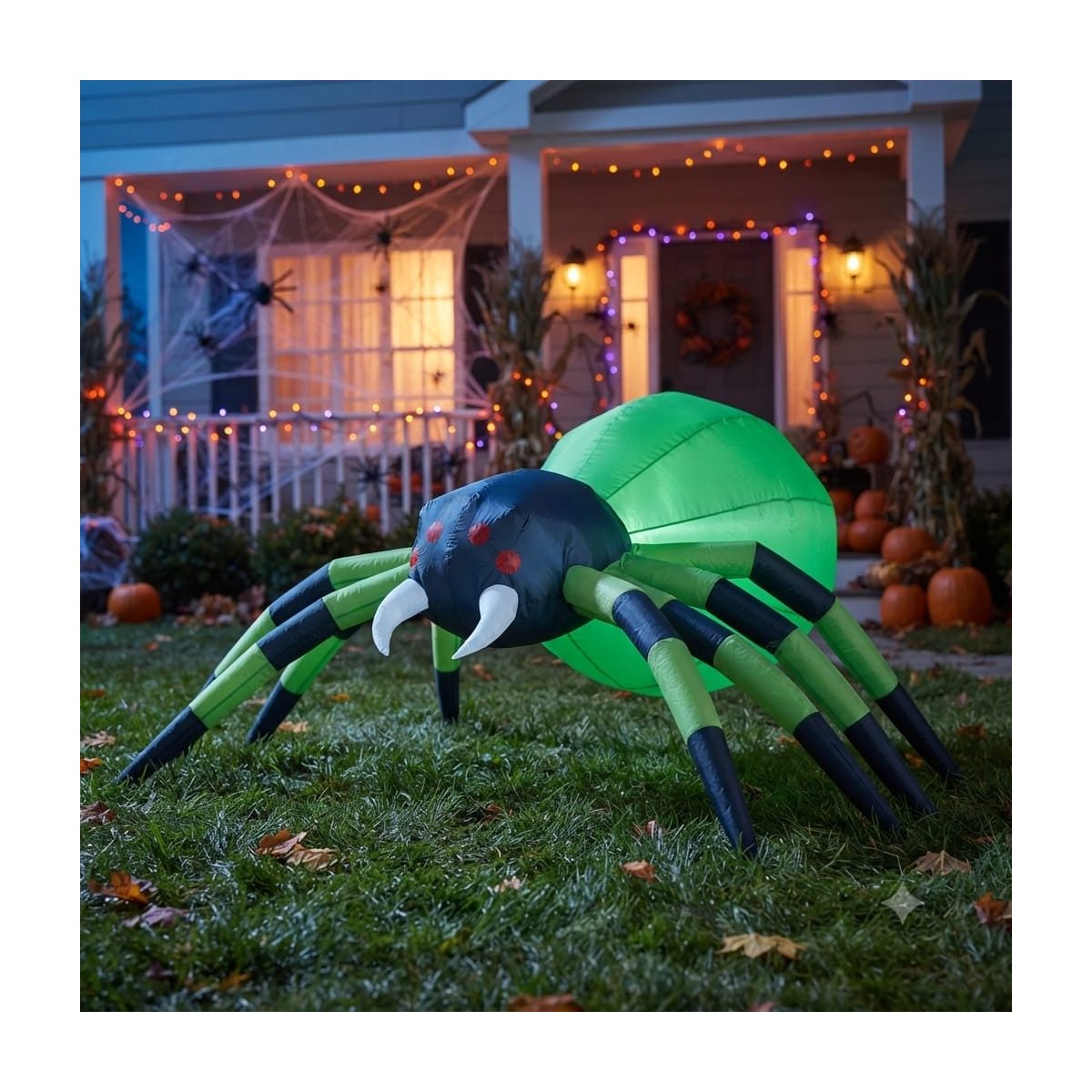 INFLABLE HALLOWEEN DE ARAÑA VERDE 240CM