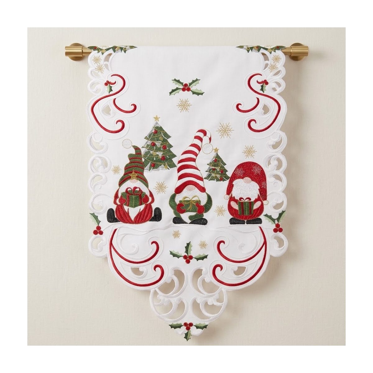 6AG02-GN CAMINO DE MESA GNOMOS NAVIDEÑOS