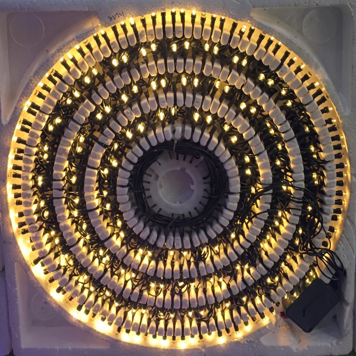 300L,15m SERIE LED'S MAGICA CALIDO CBL.VERDE UNICEL