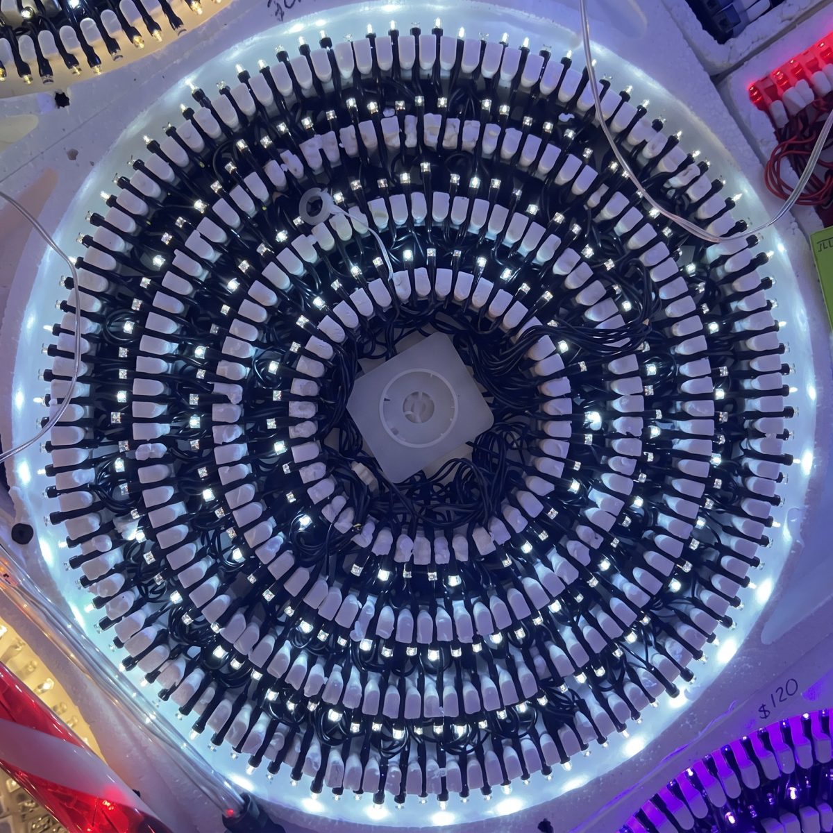 300L,15m SERIE LED'S  MAGICA BLANCA CBL.VERDE UNICEL