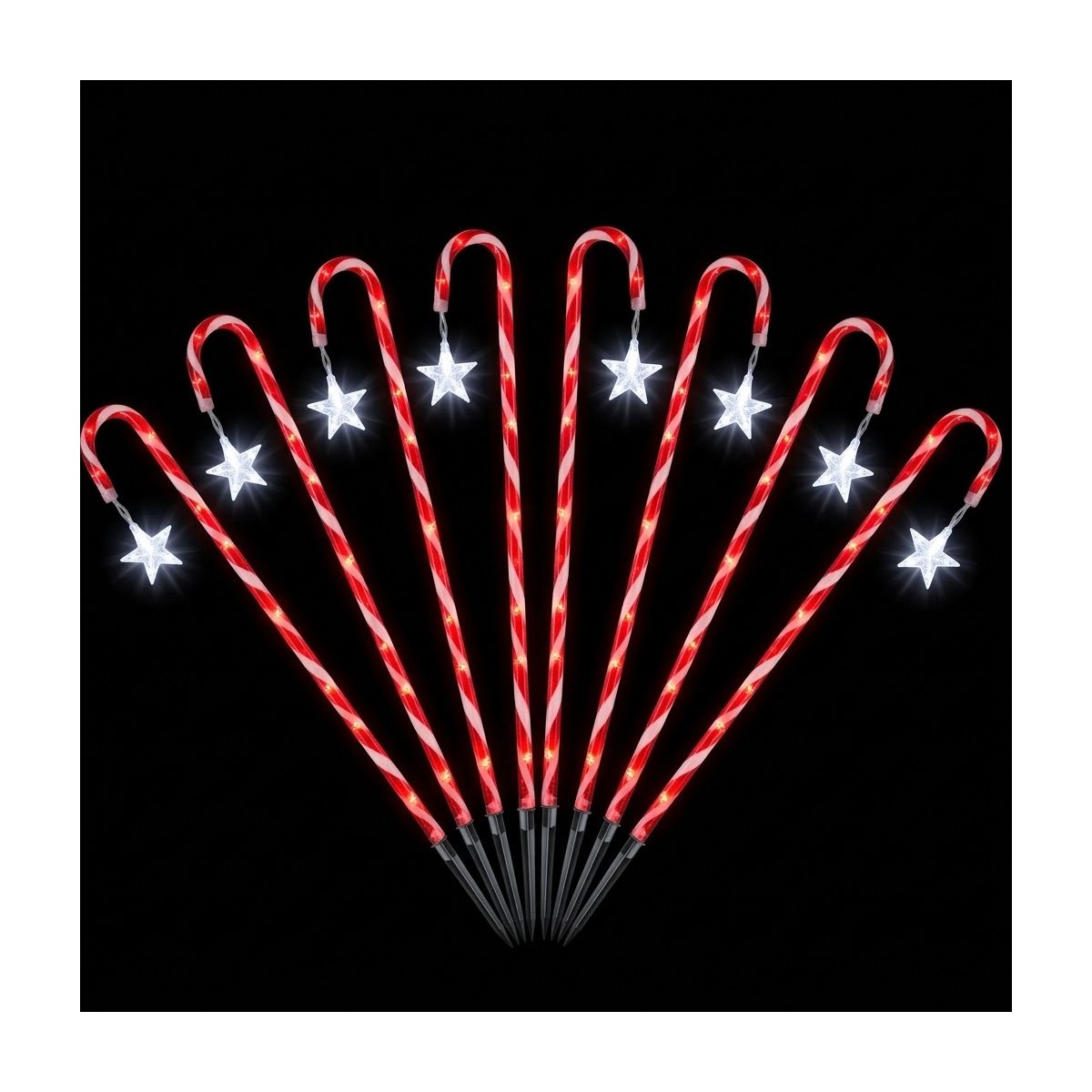 128L FIGURA DE BASTON LED'S MAGICA ROJA