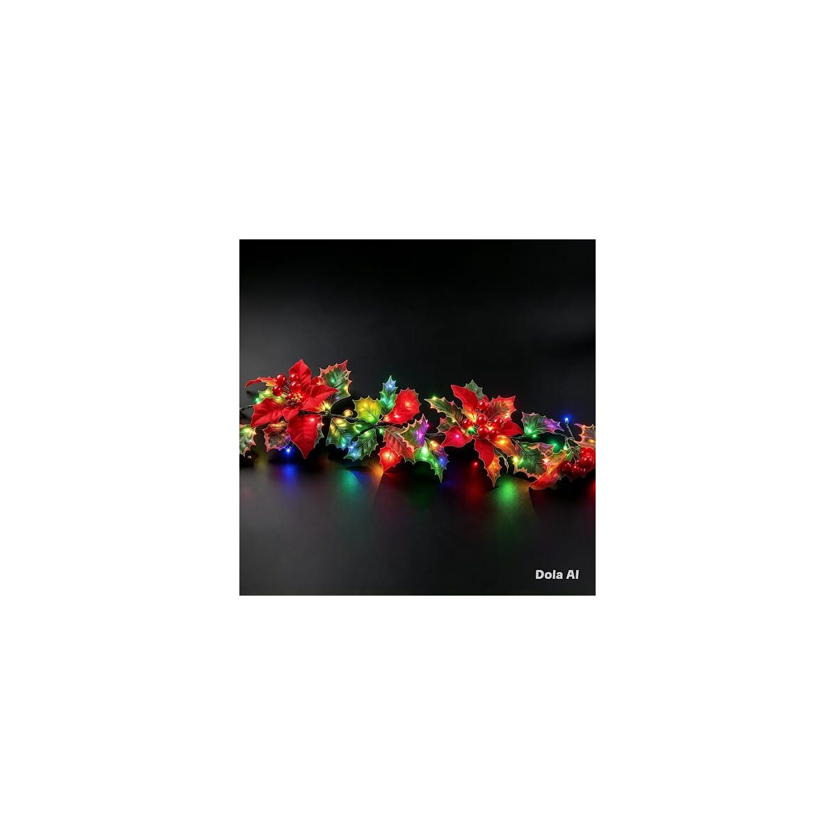 40L GUIRNALDA DE FLOR NOCHEBUENA LED'S MAGICA COLOR