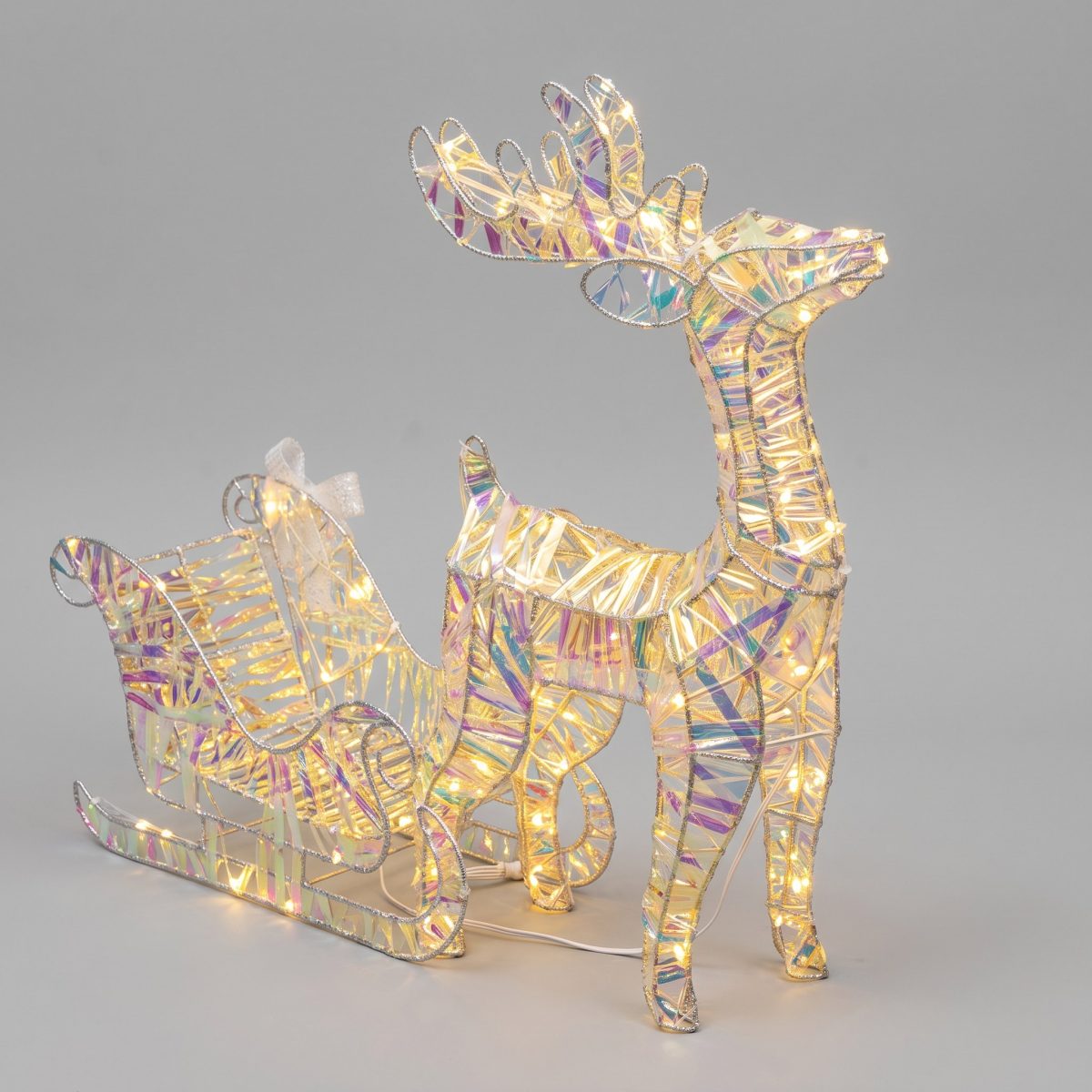 120L FIGURA DE TRINEO LEDS CALIDO