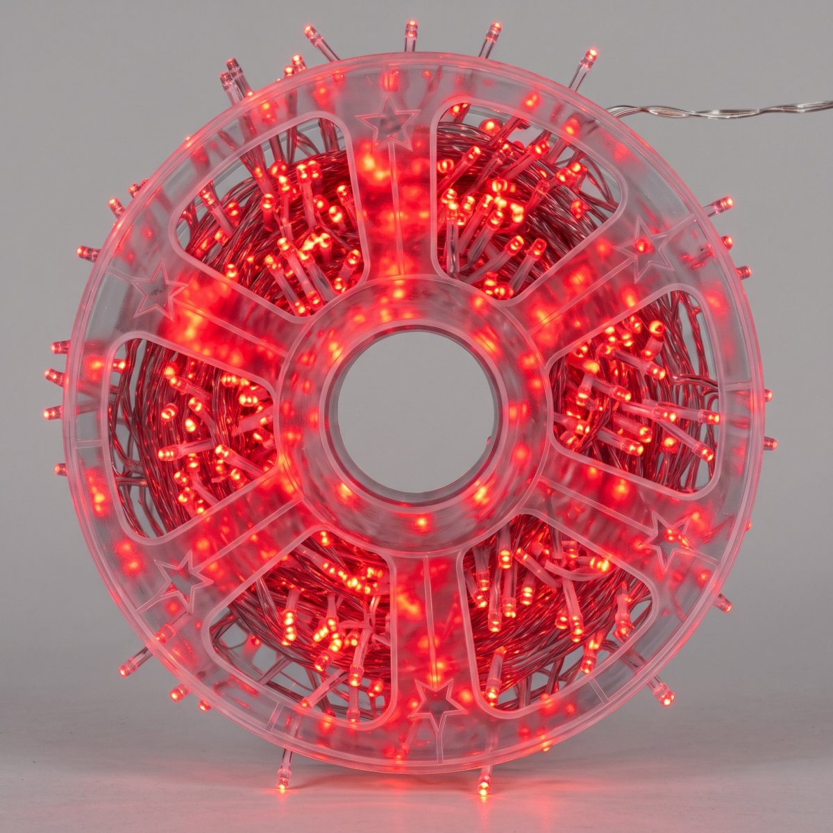 1000L,50m  SERIE LEDS ROJO FIJA/FLASH CARRETE