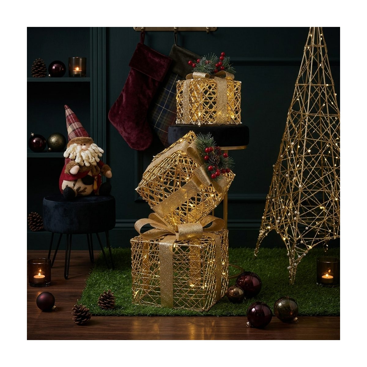 103L FIGURA DAJA DE REGALO LEDS CALIDO
