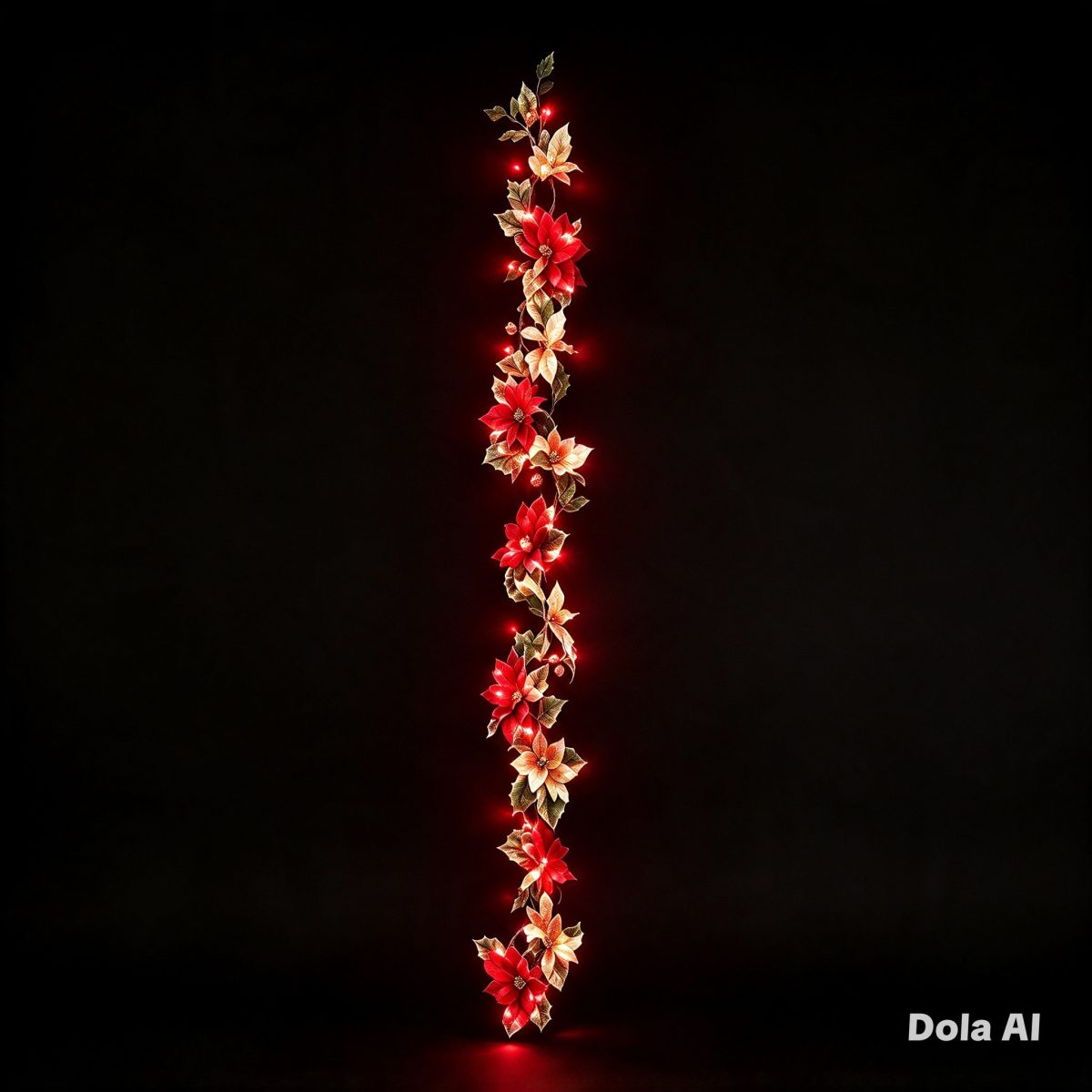 40L GUIRNALDA DE FLOR NOCHEBUENA LED'S MAGICA CALI