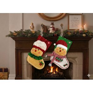 Botas navidad muñecos jengibre