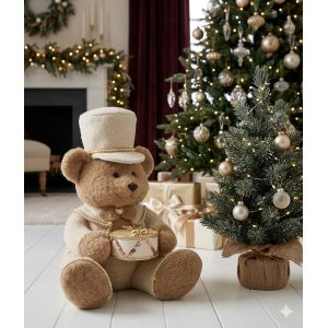 Oso tambor beige
