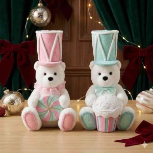 Osos Navideños Sombreros sentados