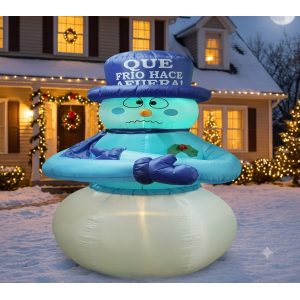 INFLABLE DE NAVIDAD MU?ECO DE NIEVE TEMBLAR 240CM