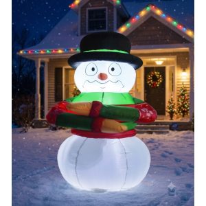 INFLABLE DE MUNECO DE NIEVE TEMBLAR 120CM