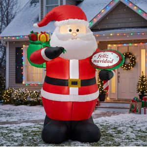 INFLABLE DE NAVIDAD SANTA C/BOLSA DE REGALO 240CM