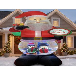 INFLABLE DE NAVIDAD SANTA C/ESFERA NIEVE 240CM