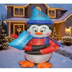 INFLABLE DE NAVIDAD PINGüINO TEMBLAR 120CM