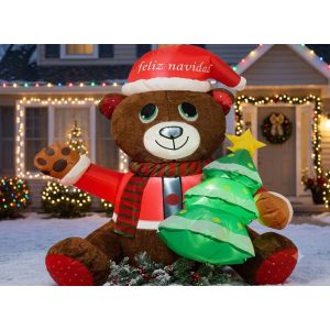 INFLABLE DE NAVIDAD OSO ABARAZA ARBOL 120CM