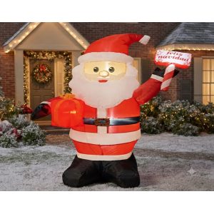 INFLABLE DE NAVIDAD SANTA CLAUS C/FELIZ NAVIDAD 120CM