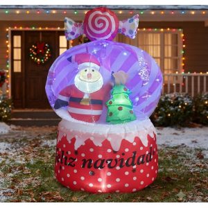 INFLABLE DE ESFERA SANTA Y ARBOL 75CM