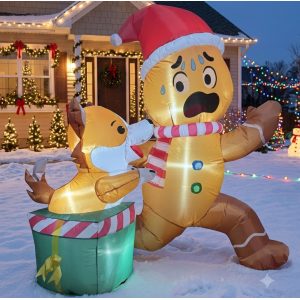 FIGURA DECORATIVA INFLABLE DE PEERITO CON JENGIBRE TIEMBLA 120CM