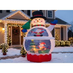 INFLABLE DE NAVIDAD MU?ECO DE NIEVE C/DOBLE ESFERA DE NIEVE 400CM