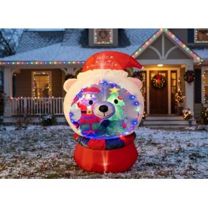 INFLABLE DE NAVIDAD ESFERA DE CARA DE OSO 180CM