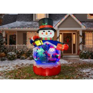 INFLABLE DE NAVIDAD MUÑECO DE NIEVE C/ESFERA NIEVE 240CM
