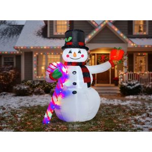 FIGURA DECORATIVA TIPO INFLABLE DE MU?ECO DE NIEVE  240CM